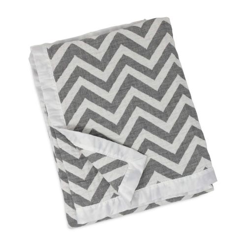  Living Textiles Muslin Jacquard Baby Blanket with Grey Elephant. Soft Double-Layered Muslin Jacquard 100% Cotton Baby Blanket (40x30 inch)