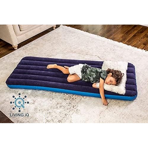  [아마존베스트]Living iQ Inflatable Jr Twin Portable Travel Kids Sleeping Air Bed Mattress (Avengers)