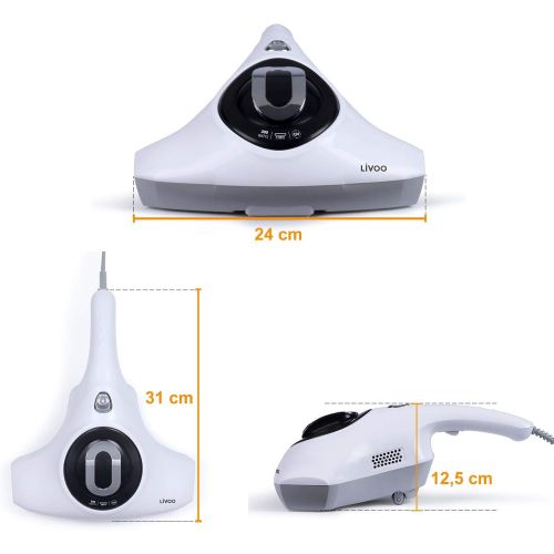  [아마존베스트]LIVOO Mite Vacuum Cleaner with UV Light and Hepa Filter Mite Vacuum Cleaner for Allergy Sufferers (Pet Hair Remover Vacuum Cleaner, Pet Hair, for Mattresses, Mattress Cleaner)