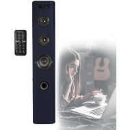 [아마존베스트]-Service-Informationen Bluetooth Speaker Tower Speaker with Remote Control and Subwoofer (USB Connection, FM Radio, Floor Speaker, Wooden Column, Height 100 cm)