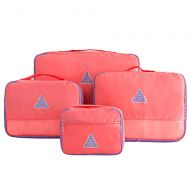 Liweibao Luggage Organizer Large Packing Cubes for Travel - Luggage Accessories Organizers 4 Set Zip Bag (Color : Red)