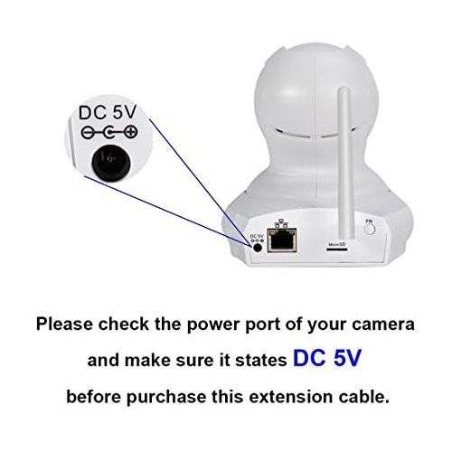  [아마존베스트]Liwinting 2 x 5 m / 16.4 feet DC extension cable 3.5 mm x 1.35 mm male to female DC connection cable DC connector cable distributor hollow plug socket, energy adapter, wireless IP