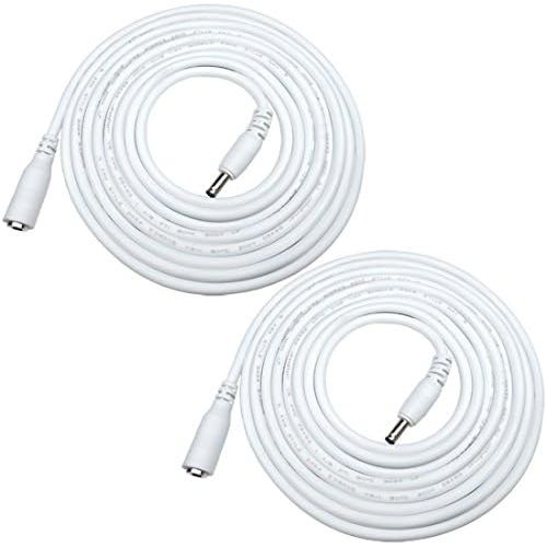  [아마존베스트]Liwinting 2 x 5 m / 16.4 feet DC extension cable 3.5 mm x 1.35 mm male to female DC connection cable DC connector cable distributor hollow plug socket, energy adapter, wireless IP