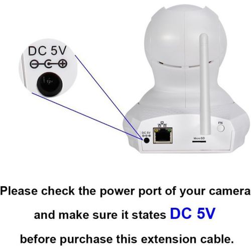  [아마존베스트]Liwinting 2 x 5 m / 16.4 feet DC extension cable 3.5 mm x 1.35 mm male to female DC connection cable DC connector cable distributor hollow plug socket, energy adapter, wireless IP