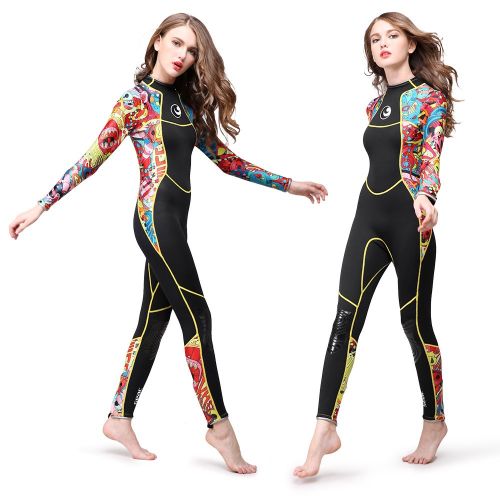  Lixada lixada Womens Full Body Wetsuit 3mm Neoprene Color Long Sleeves Dive Skin Suit for Swimming/Scuba Diving/Snorkeling/Surfing - One Piece for Women