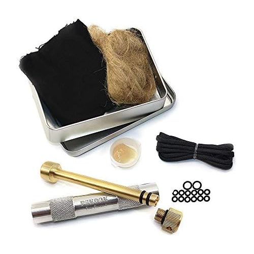  [아마존베스트]Lixada Fire Piston Kit,Fire Starter Kit Fire Starting Tool with Char Cloth, Cord, and Tinder, Survivalist and Prepper Gift for Outdoor Camping Hiking Survival