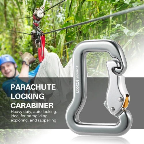  [아마존베스트]Lixada Screwgate Locking Carabiner 18KN Outdoor Safety Rock Climbing Master Hook Paragliding Paraglider Parachute Carabiner