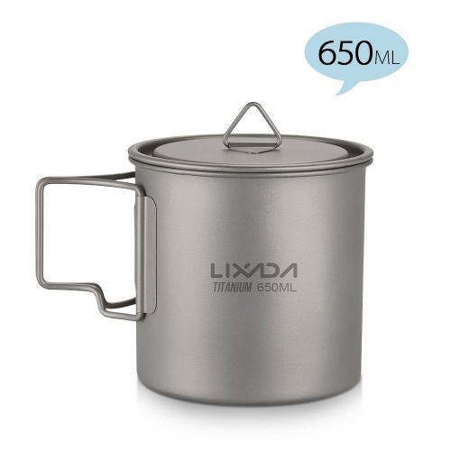  [아마존 핫딜]  [아마존핫딜]Lixada Titanium Topf Camping Tragbar Titan Wasser Tragbar Becher Tasse Klappgriff(300 ml,350 ml,420ml,550 ml,650 ml,750ml,900ml,1600ml)