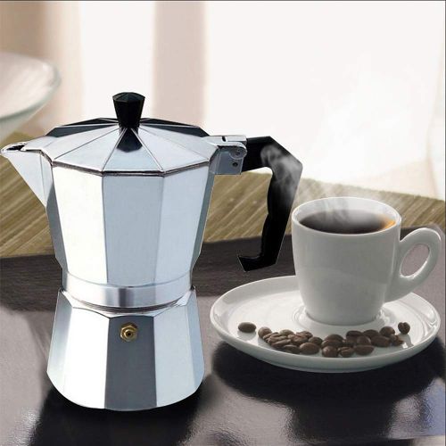  Lixada Coffee Percolator Aluminium Coffee Maker for Outdoor Home Office(50/150/300/450/600ML)