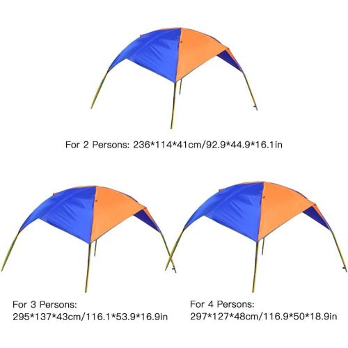  Lixada Inflatable Kayak Awning Canopy 2/3/4 Person Boat Sun Shade Shelter for Kayak Boat Canoe