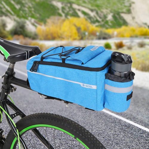  Lixada Insulated Bag for Warm/Cool Items, Bicycle Rear Rack Storage Luggage, Bicycle Seat Multifunctional Insulated Trunk Cooler Bag, Shoulder Bag, 11.4 6.3 6.7in