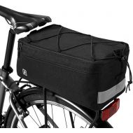Lixada Insulated Trunk Cooler Bag for Warm or Cold Items, Bicycle Rear Rack Storage Luggage, Reflective Cycling MTB Bike Pannier Bag, 8L