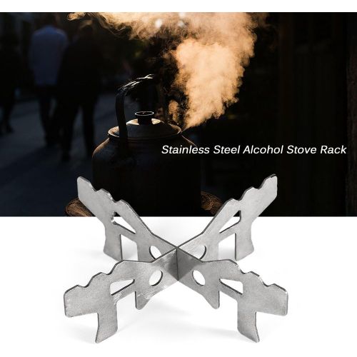  Lixada Stainless Steel Alcohol Stove Rack Cross Stand Outdoor Camping Stove Stand Support Rack