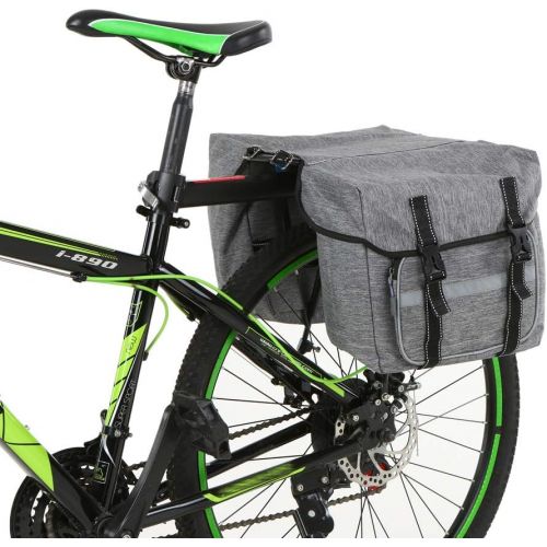  Lixada Bicycle Panniers Bag Portable Bike Saddle Bag Large Capacity Waterproof Bicycle Rear Seat Bag Bike Cargo Bag MTB Bike Storage Bag with Reflective