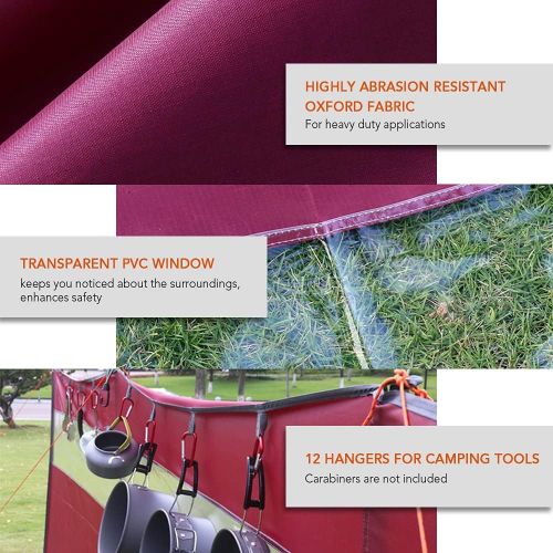  Lixada Camping Windscreen Folding Beach Windshield Shelter Sunshade Screen Outdoor Picnic Sidewall Screen Panel Partition Wall Divider for Garden Charcoal Grills BBQ Picnic