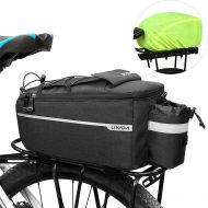 Lixada Bicycle Pannier Bag with Rain Cover, Bicycle Seat Multifunctional Insulated Trunk Cooler Bag, Shoulder Bag, 29 * 16 * 17cm