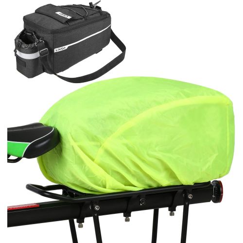  Lixada Bicycle Pannier Bag with Rain Cover, Bicycle Seat Multifunctional Insulated Trunk Cooler Bag, Shoulder Bag, 29 * 16 * 17cm