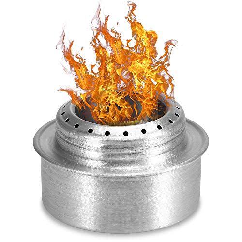  Lixada Mini Aluminum Alloy Alcohol Stove with Lid Outdoor Camping Hiking Backpacking Portable Cooking Stove