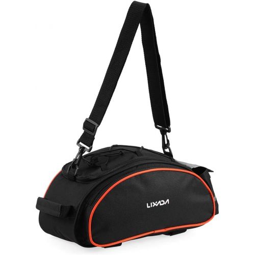  Lixada Bicycle Rack Bag 13L Multifunctional Bicycle Rear Seat Bag Cycling Bike Rack Seat Bag Rear Trunk Pannier Backseat Bag Handbag Shoulder Bag