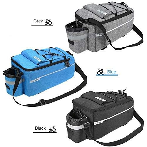  Lixada Insulated Bag for Warm/Cool Items, Bicycle Rear Rack Storage Luggage, Bicycle Seat Multifunctional Insulated Trunk Cooler Bag, Shoulder Bag, 11.4 6.3 6.7in