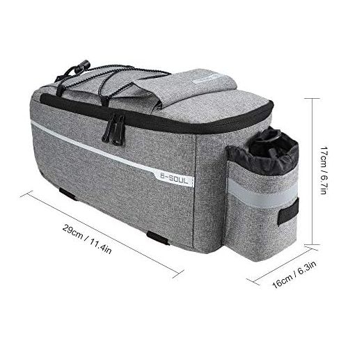  Lixada Insulated Bag for Warm/Cool Items, Bicycle Rear Rack Storage Luggage, Bicycle Seat Multifunctional Insulated Trunk Cooler Bag, Shoulder Bag, 11.4 6.3 6.7in