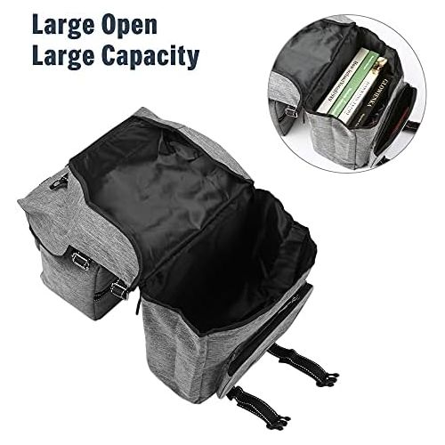  Lixada Bike Bag Bicycle Panniers Bag Large Capacity Waterproof Bicycle Rear Seat Bag Bike Cargo Bag MTB Bike Storage Bag