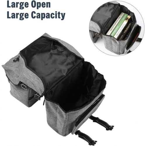  Lixada Bike Bag Bicycle Panniers Bag Large Capacity Waterproof Bicycle Rear Seat Bag Bike Cargo Bag MTB Bike Storage Bag