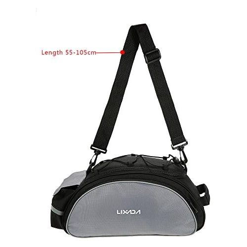  Lixada Bicycle Rack Bag 13L Multifunctional Bicycle Rear Seat Bag Cycling Bike Rack Seat Bag Rear Trunk Pannier Backseat Bag Handbag Shoulder Bag