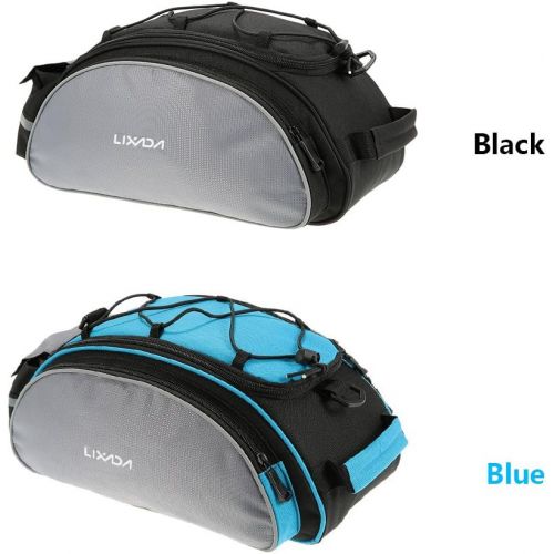  Lixada Bicycle Rack Bag 13L Multifunctional Bicycle Rear Seat Bag Cycling Bike Rack Seat Bag Rear Trunk Pannier Backseat Bag Handbag Shoulder Bag