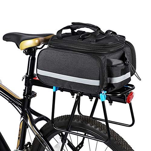  Lixada Bike Rear Bag 25L Waterproof Bicycle Pannier Bag Saddle Bag Bicycle Rear Seat Bag Bike Carrier Trunk Bag MTB Bike Rack Bag