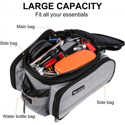  Lixada Bike Rear Bag 25L Waterproof Bicycle Pannier Bag Saddle Bag Bicycle Rear Seat Bag Bike Carrier Trunk Bag MTB Bike Rack Bag