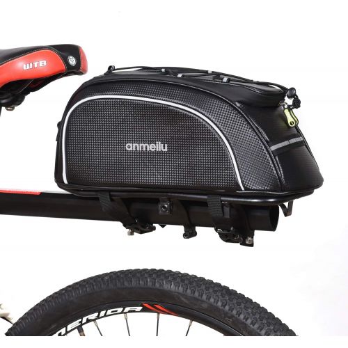  Lixada Bike Trunk Bag Bicycle Rack Rear Carrier Bag 7L Water Resistant Bike Luggage Bag Bike Rack Bag Pannier Bag with Rain Cover