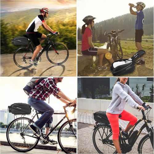  Lixada Bike Rack Bag Waterproof Cycling Bike Rear Seat Bag Bike Trunk Cargo Pack Road MTB Road Bike Carrier Bag Pannier Handbag