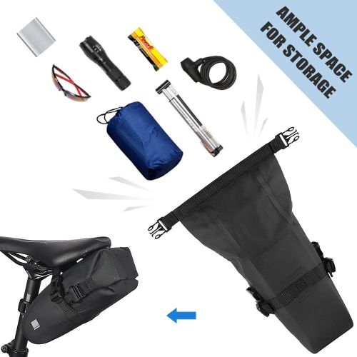  Lixada Bicycle Saddle Bag Waterproof Bicycle Storage Bag Reflective Cycling Rear Seat Post Bag Large Capacity Tail Rear Bag MTB Road Bike Bag Bicycle Storage Bag Bike Accessories