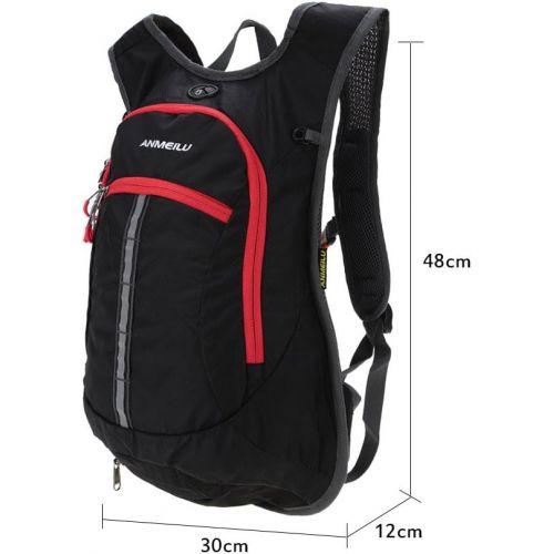  Lixada Bike Backpack,15L Bicycle Shoulder Backpack Waterproof Breathable Rucksack with Rain Cover