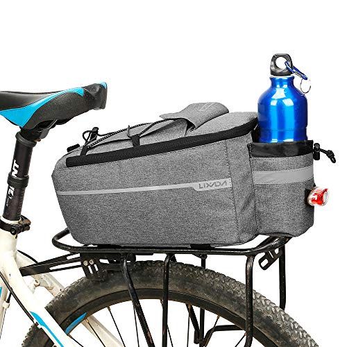  Lixada Bike Panniers Bike Trunk Bag Insulated Bag for Warm/Cool Items, Bicycle Rear Rack Storage Luggage Bicycle Seat Multifunctional Insulated Trunk Cooler Bag Shoulder Bag 11.4 6