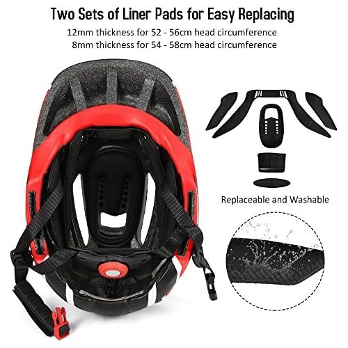  Lixada Kids Bike Helmet,Adjustable Detachable Full Face Helmet for Cycling Helmet for 3-15 Years Children Bicycle, Skateboard, Scooter, Rollerblading,Protective Gear (20.5-22 Inche