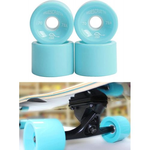  Lixada 4pcs Skateboard Wheels 70 x 51mm Longboard Skate Wheel Set 78A PU Cushion Wheel for Long Board Wheel Replacement