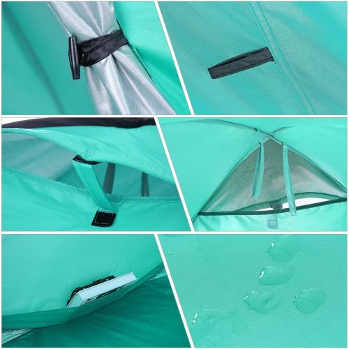  Lixada Automatic Pop Up Beach Tent Sun Shelter Cabana for 2-3 Person UPF50+ UV Protection Beach Shade