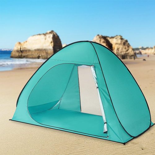  Lixada Automatic Pop Up Beach Tent Sun Shelter Cabana for 2-3 Person UPF50+ UV Protection Beach Shade