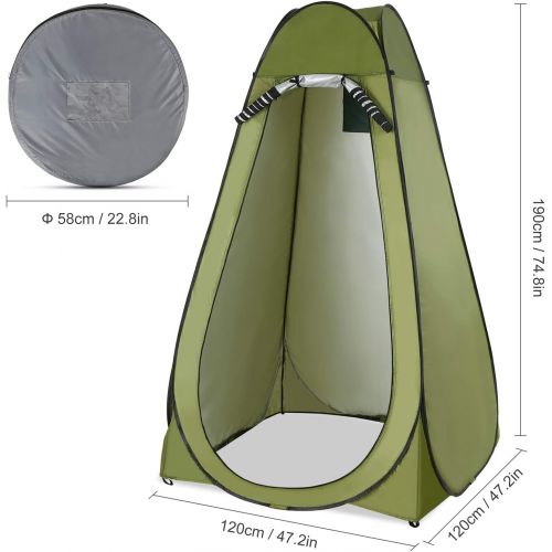  Lixada Outdoor 6FT Quick Set Up Privacy Tent Pop-up Tent, Toilet, Camp Shower, Portable Changing Room for Camping Shower Biking Toilet Beach