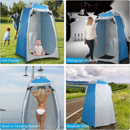  Lixada Privacy Shelter Tent Portable Outdoor Camping Beach Shower Toilet Changing Tent Sun Rain Shelter with Window