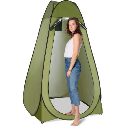  Lixada Outdoor 6FT Quick Set Up Privacy Tent Pop-up Tent, Toilet, Camp Shower, Portable Changing Room for Camping Shower Biking Toilet Beach