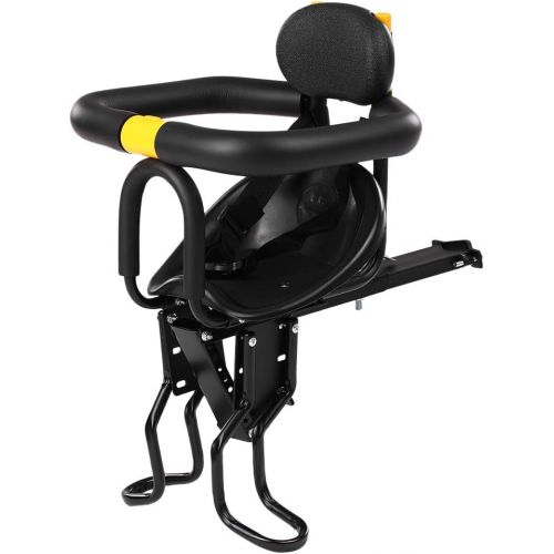  [아마존베스트]Lixada Bicycle Baby Seat Kids Child Safety Carrier Front Seat Saddle Cushion with Back Rest Foot Pedals