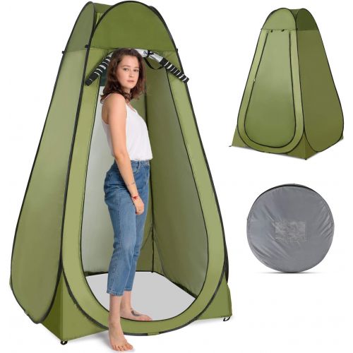  Lixada Outdoor 6FT Quick Set Up Privacy Tent Pop-up Tent, Toilet, Camp Shower, Portable Changing Room for Camping Shower Biking Toilet Beach