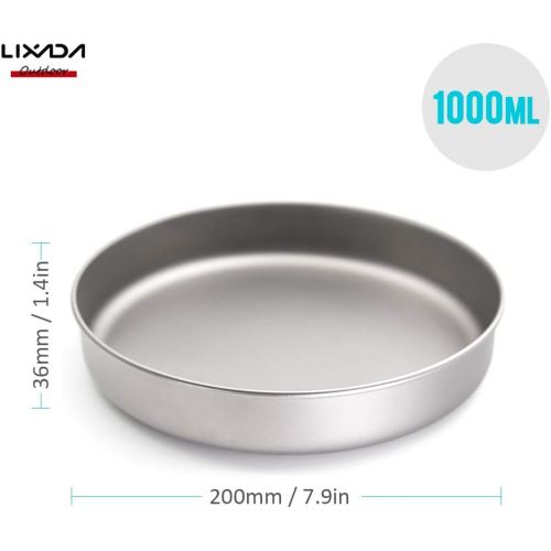  Lixada Ultralight Titanium Frypan Outdoor Camping Hiking Picnic Cooking Frying Pan with Folding Handle