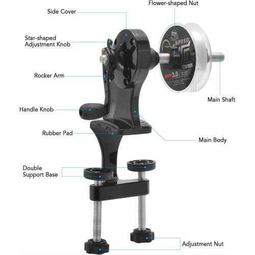  [아마존베스트]Lixada Fishing Line Spooler for Baitcasting Spinning Reel Portable Fishing Line Winder Machine