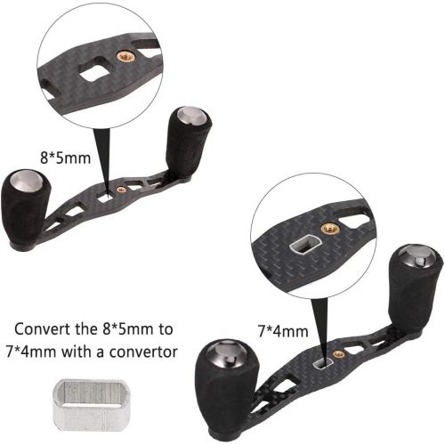  [아마존베스트]Lixada Carbon Fishing Reel Handle Carbon Baitcasting Towing Reel Handle Left Right Ultralight Spool Handle Reel Crank Accessories