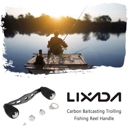  [아마존베스트]Lixada Carbon Fishing Reel Handle Carbon Baitcasting Towing Reel Handle Left Right Ultralight Spool Handle Reel Crank Accessories