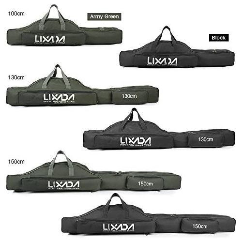  [아마존베스트]Lixada Fishing bag, rod bag, rod case, fishing case, fishing bag, movable folding 100 cm/130 cm/150 cm.